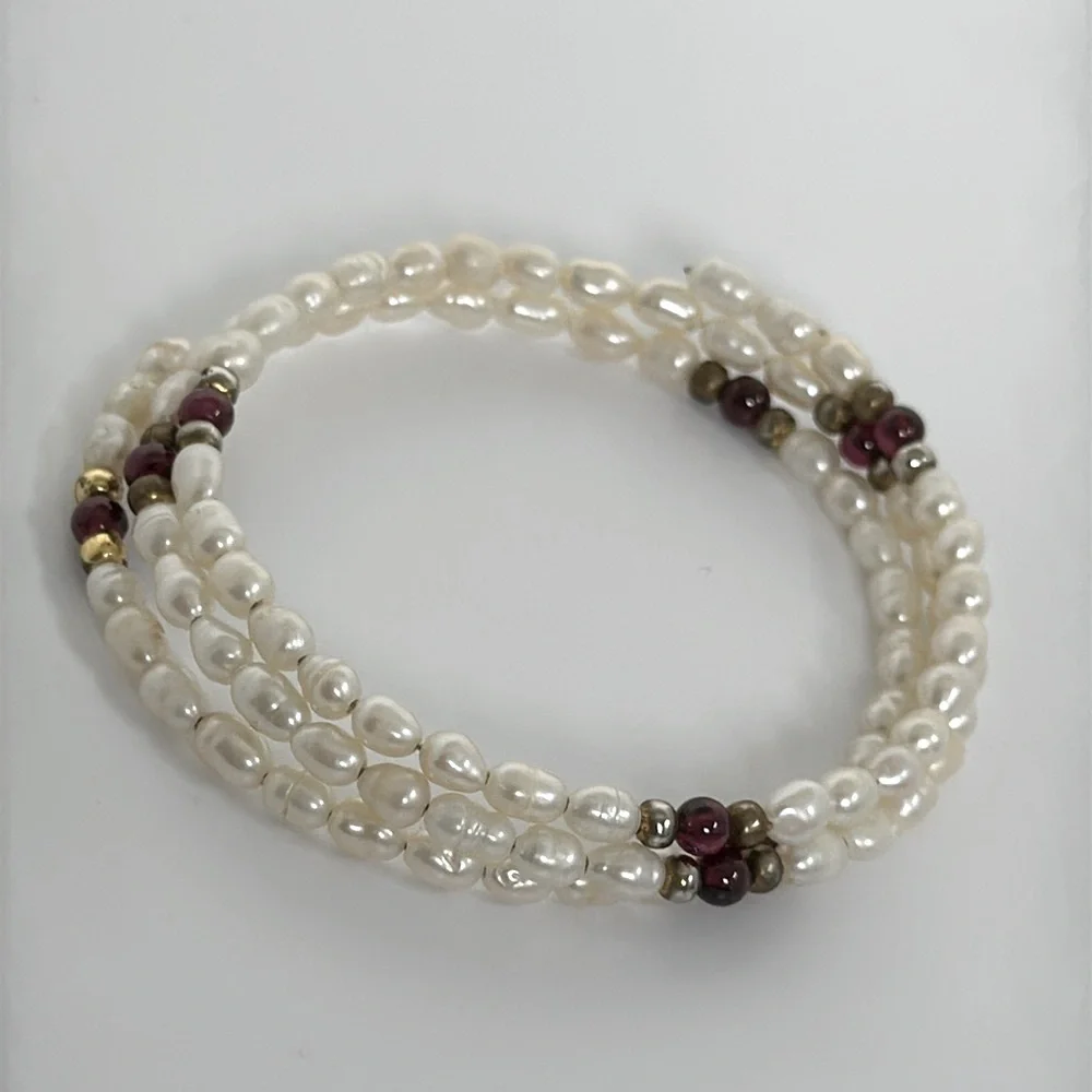 freshwater pearls real amethyst bracelet